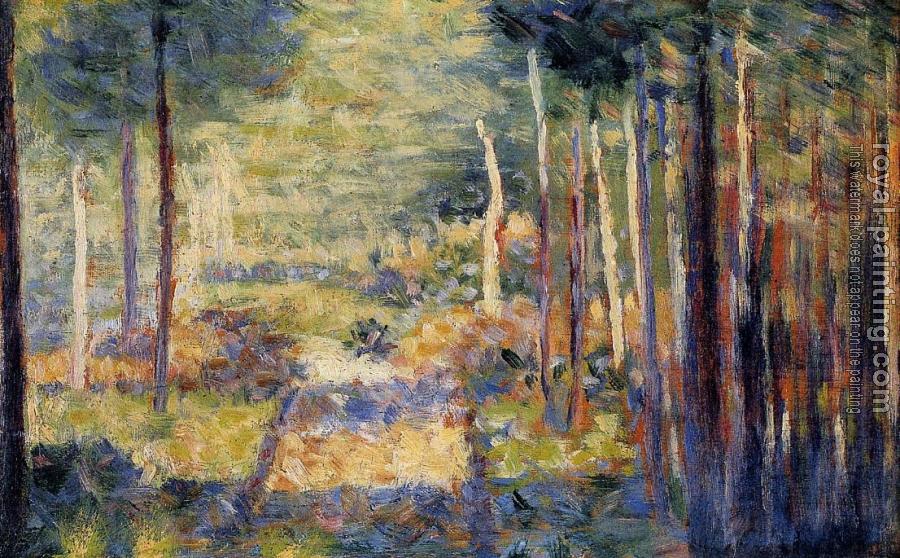 Georges Seurat : Forest Path, Barbizon